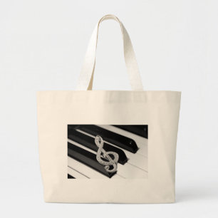 Bolso De Tela Gigante Piano y música Gclef