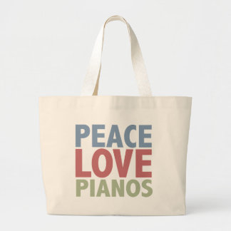 Bolso De Tela Gigante Pianos del amor de la paz