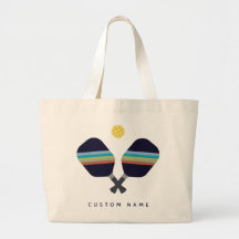 Pickleball Nombre Personalizado Gálibos a rayas Az