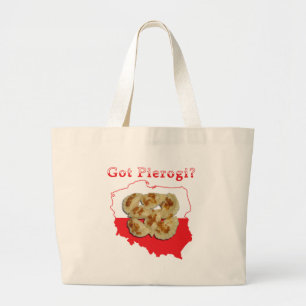 Bolso De Tela Gigante Pierogi conseguido mapa polaco
