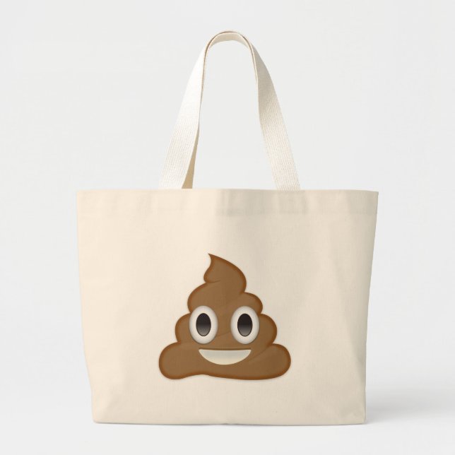 Bolso De Tela Gigante Pila de emoji de Poo (Frente)