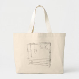 Bolso De Tela Gigante Pilates con ilustraciones de Cadillac y Reformer