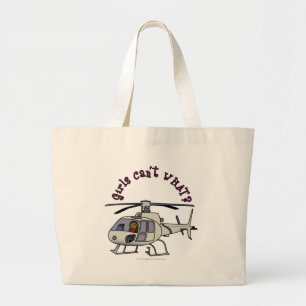 Bolso De Tela Gigante Piloto de helicópteros oscuros