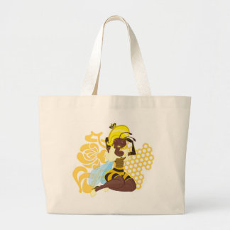 Bolso De Tela Gigante Pin de la abeja reina para arriba