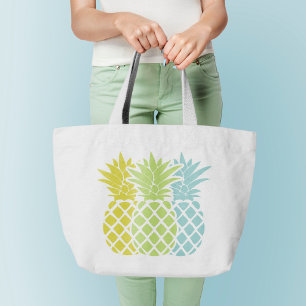 Bolso De Tela Gigante Piñas coloridas