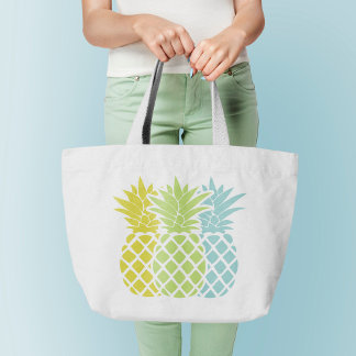 Bolso De Tela Gigante Piñas de colores