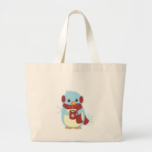 Bolso De Tela Gigante Pingüino con cacao
