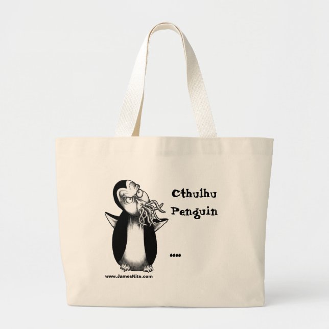 Bolso De Tela Gigante Pingüino de Cthulhu: …. (Frente)