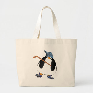 Bolso De Tela Gigante Pingüino de hockey