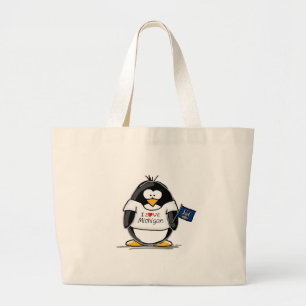 Bolso De Tela Gigante Pingüino de Michigan