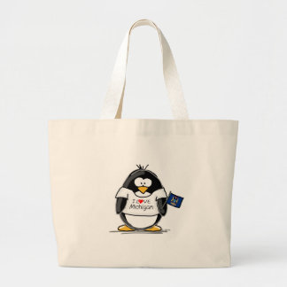 Bolso De Tela Gigante Pingüino de Michigan