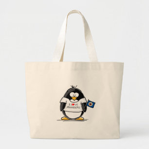 Bolso De Tela Gigante Pingüino de Minnesota