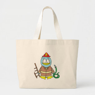 Bolso De Tela Gigante Pingüino del bombero
