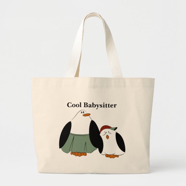 Bolso De Tela Gigante Pingüinos de Personalizado de la cuna de bebés de  (Frente)