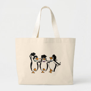 Bolso De Tela Gigante Pingüinos graduados