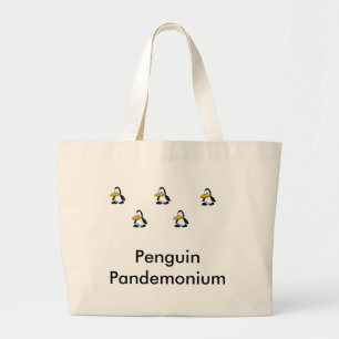 Bolso De Tela Gigante Pingüinos, pingüinos por todas partes
