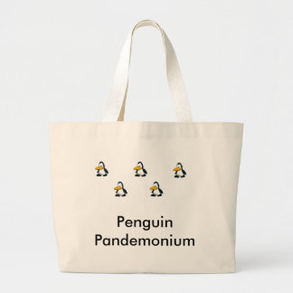 Bolso De Tela Gigante Pingüinos, pingüinos por todas partes