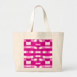 Bolso De Tela Gigante Pink Magenta Modern Geometric Block Art