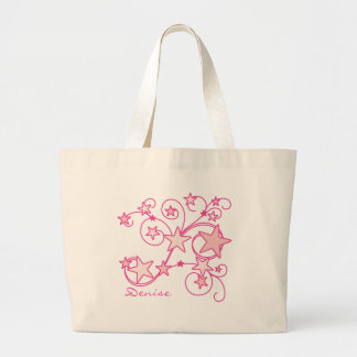 Bolso De Tela Gigante Pink Swirly Works