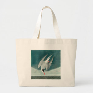 Bolso De Tela Gigante Pintado de vida silvestre del Ártico Tern Audubon
