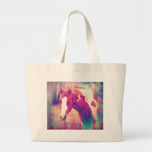 Bolso De Tela Gigante Pinte el Grunge del caballo