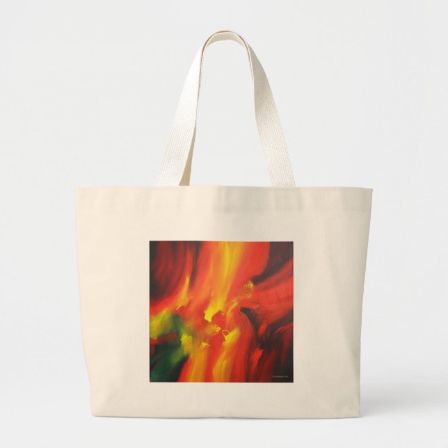 Bolso De Tela Gigante Pintura abstracta de expresionismo (Frente)