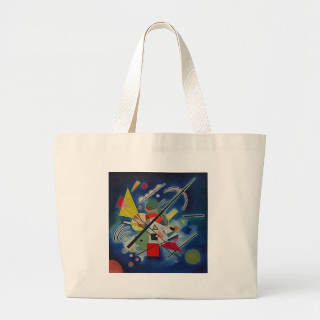 Bolso De Tela Gigante Pintura azul de Kandinsky (Frente)