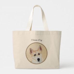 Bolso De Tela Gigante Pintura canaesa de perro adorno arte original de p