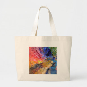 Bolso De Tela Gigante Pintura colorida de la paleta del pintor artista