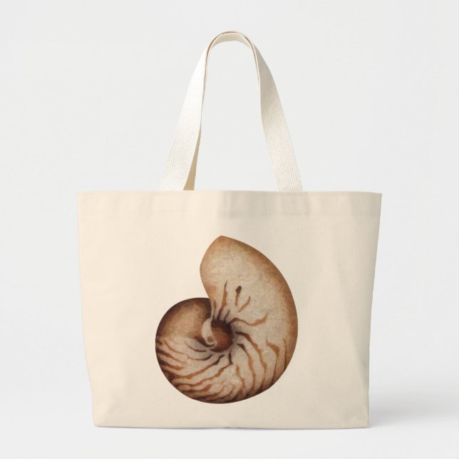 Bolso De Tela Gigante Pintura de aceite de Nautilis (Frente)
