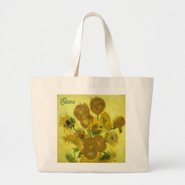 Bolso De Tela Gigante Pintura de arte fino de girasoles de Van Gogh