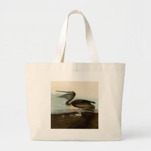 Bolso De Tela Gigante Pintura de arte pelicano John James Audubon Brown