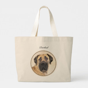 Bolso De Tela Gigante Pintura de Boerboel Fawn Red Mastiff Mascota Perro