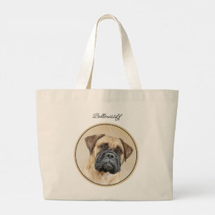 Bolso De Tela Gigante Pintura de Bullmastiff cervato rojo sable Arte de