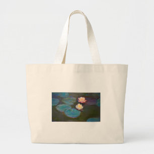 Bolso De Tela Gigante Pintura de nenúfares de Monet Estanque Nenúfares