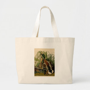 Bolso De Tela Gigante Pintura de pájaro de Mallard Duck Audubon