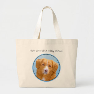 Bolso De Tela Gigante Pintura de perro de la recuperación del pato de Nu