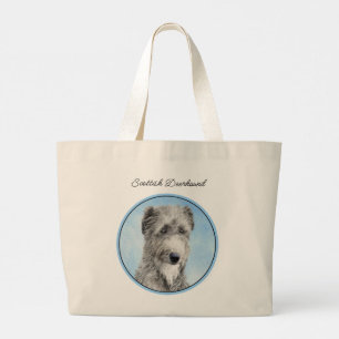 Bolso De Tela Gigante Pintura de Scottish Deerhound Gris Arte de Perro O