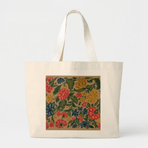 Bolso De Tela Gigante Pintura del Jardín del Diseñador Floral Vintage