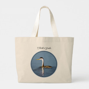 Bolso De Tela Gigante Pintura del lago Grebe de Clark con arte original