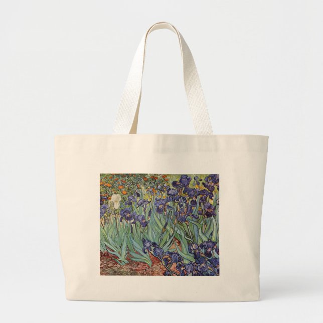Bolso De Tela Gigante Pintura impresionista de Van Gogh Irises (Frente)
