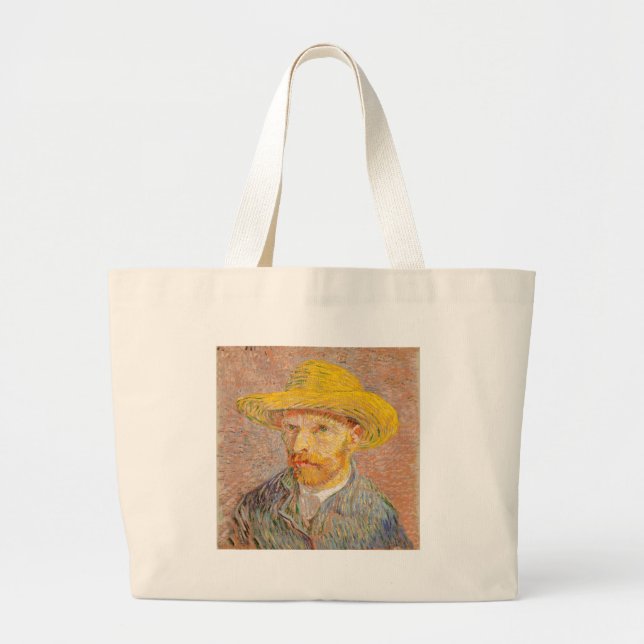 Bolso De Tela Gigante Pintura impresionista del autorretrato de Vincent  (Frente)