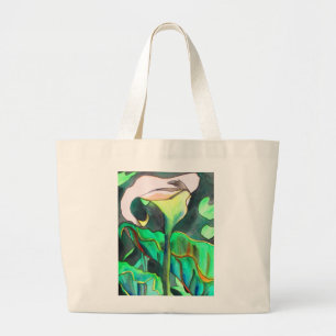 Bolso De Tela Gigante Pintura original de la acuarela de Arum Lily