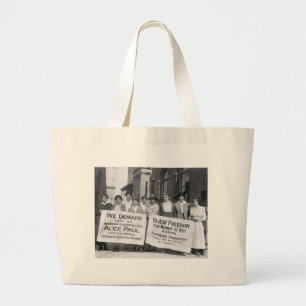 Bolso De Tela Gigante Piquetes del sufragio de las mujeres, 1917