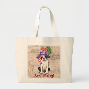 Bolso De Tela Gigante Pirata de Boston Terrier