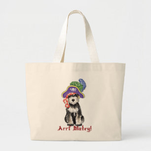 Bolso De Tela Gigante Pirata del Schnauzer miniatura