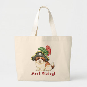 Bolso De Tela Gigante Pirata Shih Tzu