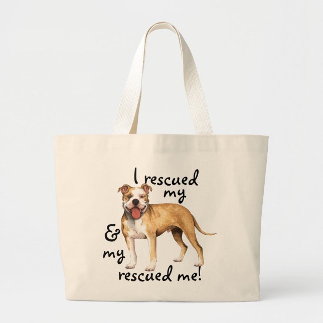 Bolso De Tela Gigante Pit Bull Terrier (Frente)