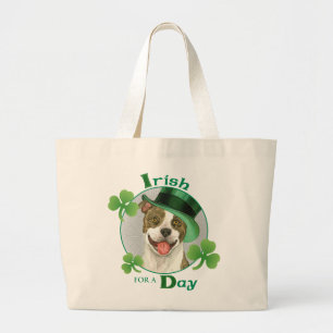 Bolso De Tela Gigante Pitbull del día de St Patrick
