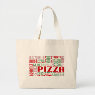Bolso De Tela Gigante pizza chitChat